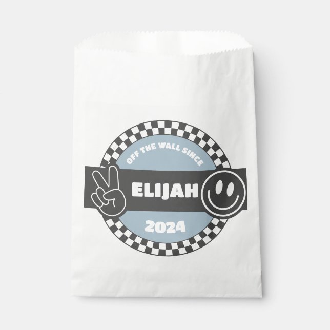 Sacolinha Aniversário da Groovy Rad, de skate controlado par (Frente)