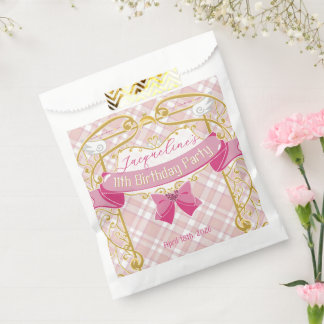 Sacolinha Aniversário da Princesa Art Nouveau Rosa