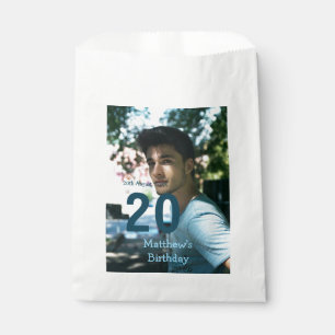 Sacolinha aniversário de 20 anos adicionar nome foto data ho