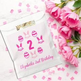 Sacolinha Aniversário de 2 anos Páscoa Rosa