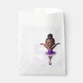 Sacolinha Aniversário de Bailarina com Tutu Roxo Personaliza