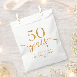Sacolinha Aniversário de Casamento 50º do Elegante Champagne