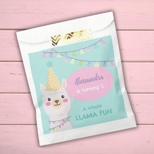 SACOLINHA ANIVERSÁRIO DE COR LLAMA DE COSTELO
