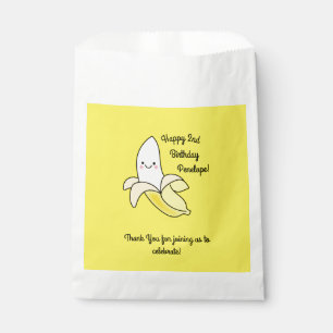 Sacolinha Aniversário de criança de Banana Cute Kawaii