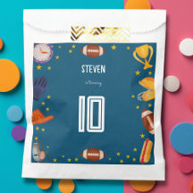 Aniversário de criança de bola de futebol american