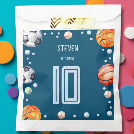 Sacolinha Aniversário de criança de esportes de esferas