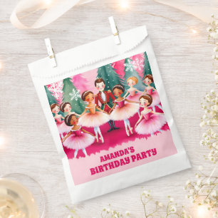 Sacolinha Aniversário de criança de Nutcracker Ballerina de