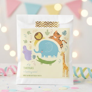 Sacolinha Aniversário de criança de safari selvagem