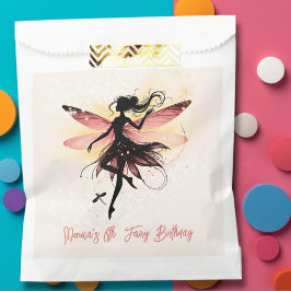 Sacolinha Aniversário de criança de silhueta de fada encanta