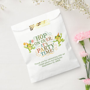 Sacolinha Aniversário de Criança Pequena Sapo Personalizado