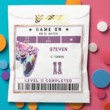 aniversário de criança videos games