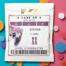 Sacolinha aniversário de criança videos games