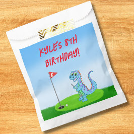 Sacolinha Aniversário de Crianças Tema de Golfe Dinossauro F