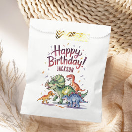 Sacolinha Aniversário de Dinossauro Personalizado para Crian
