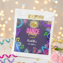 Sacolinha aniversário de Neon Dance Party