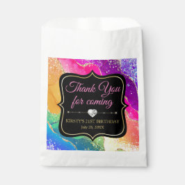 Sacolinha Aniversário do Agato de Álcool do Arco-Íris Glamo