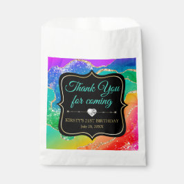 Sacolinha Aniversário do Agato de Álcool do Arco-Íris Glamo