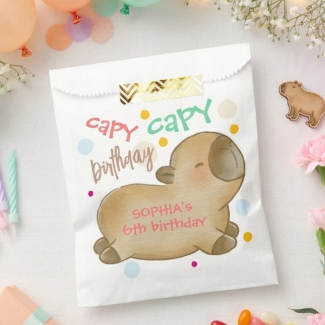 Sacolinha Aniversário do capivara Capy (Criador carregado)
