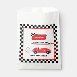 Sacolinha Aniversário do garoto do tema do carro de corrida 