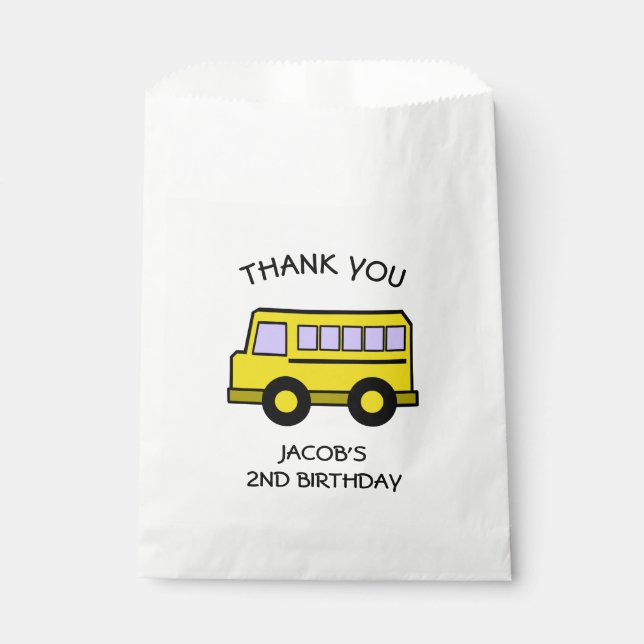 Sacolinha Aniversário do ônibus escolar (Frente)
