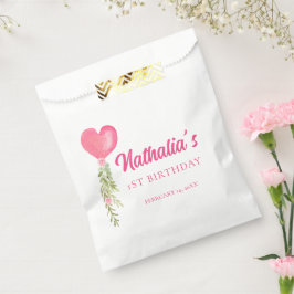 Sacolinha Aniversário do Pequeno Sweetart Red Heart Balloon