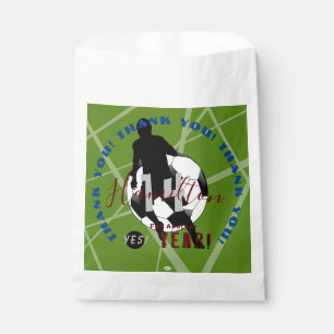 Sacolinha Aniversário Favor Bag com tema de futebol HAMbyWG