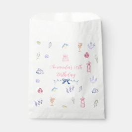 Sacolinha Aniversário Minimalista Italiano Fofo