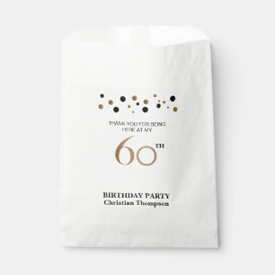 Sacolinha Aniversário preto Dourado personalizado de