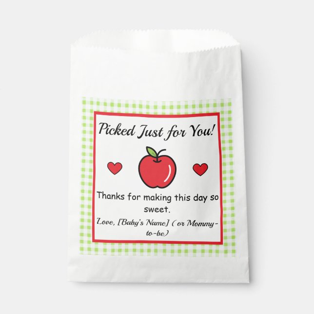 Sacolinha Apple Baby Shower Favor Bags (Frente)