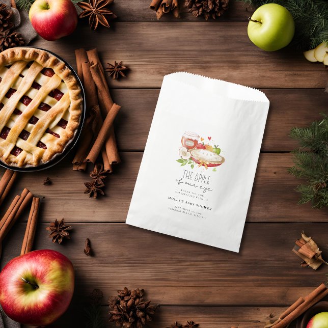 Sacolinha Apple of Our Eye Chá de fraldas Favor Bag (Apple of Our Eye Baby Shower Favor Bag )