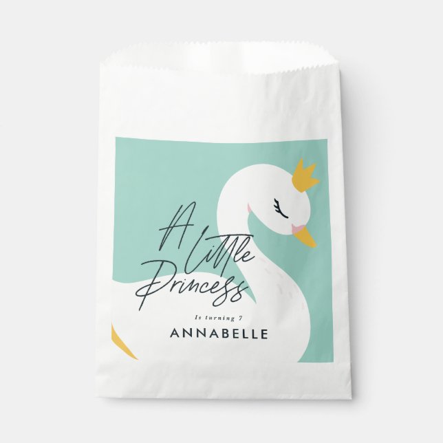 Sacolinha Aqua elegante foto esplêndida bela festa do cisne (Frente)