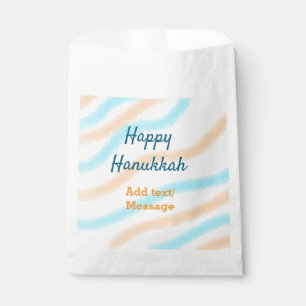 Sacolinha Aqua laranja feliz Hanukkah adiciona mensagem de t
