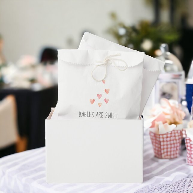 Sacolinha Aquarela Corações Garotas Bebês são Bag de Favor B (Criador carregado)