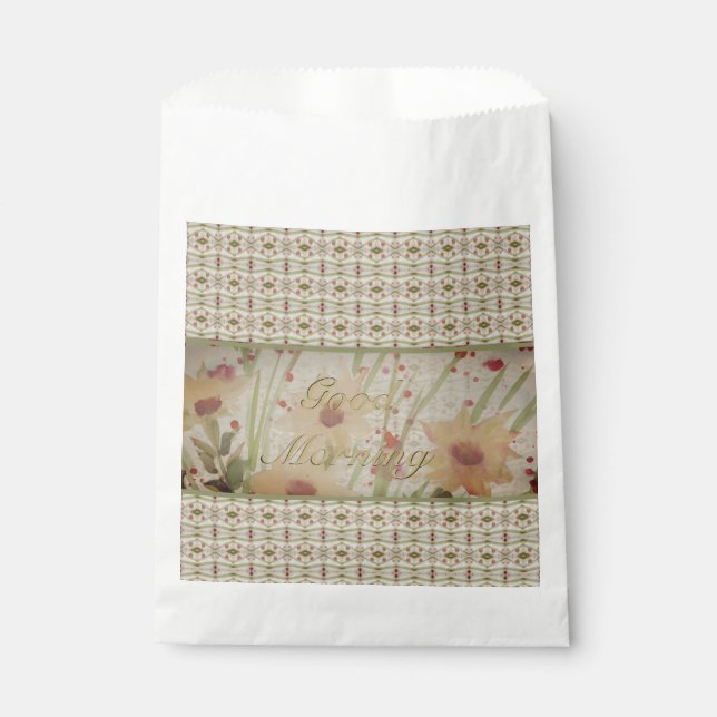 Sacolinha Aquarela Floral Vintage (Frente)
