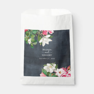 Sacolinha Aquarela Flores Magnólia Negras Casas