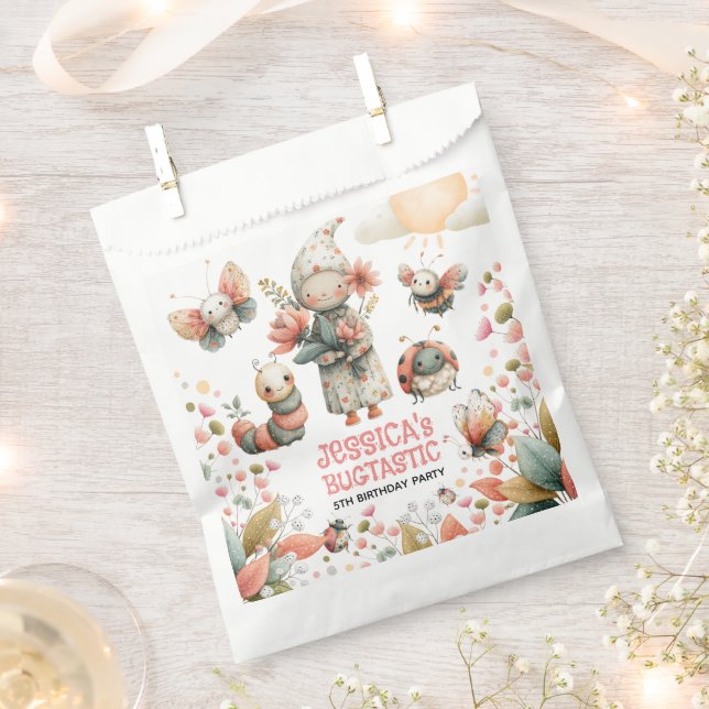 Sacolinha Aquarela Insetos Aniversário de criança de Cuta BU (Cortado)