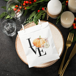 Sacolinha Aquarela Moderna Abóbora Laranja Com Amor