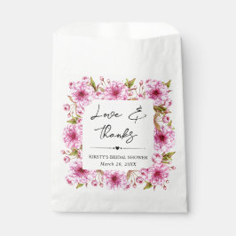 Sacolinha Aquarela Rosa De Cerejeira Noiva Primavera