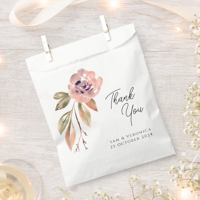 Sacolinha Aquarela Rosa Suave Romântica (Cortado)