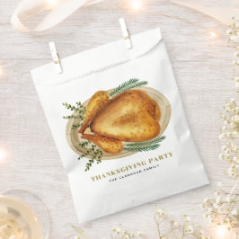Sacolinha Aquarela Torrada Turquia Janta Ação de Graças