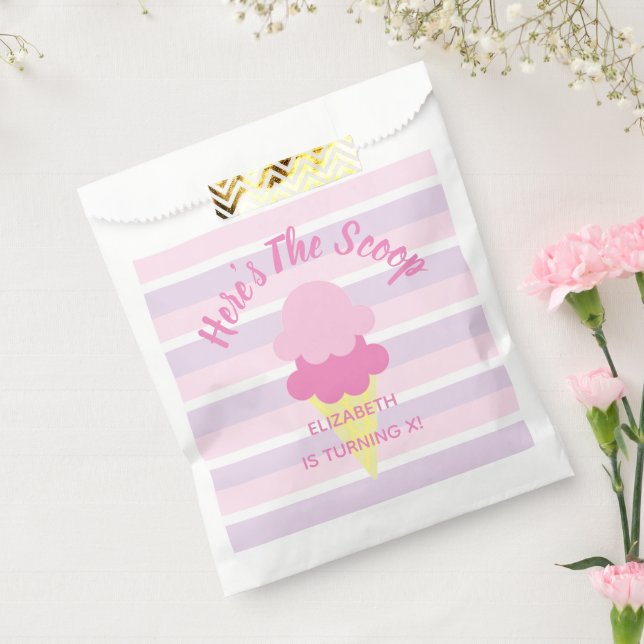 Sacolinha Aqui está o aniversário do Sorvete de colher (Selado)