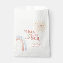 Sacolinha Aqui vem o Chá de fraldas Son Watercolor Boho