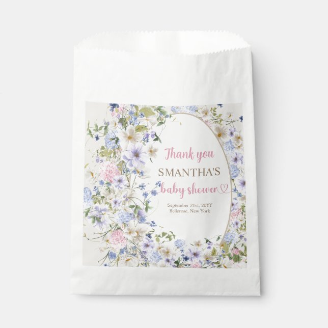 Sacolinha Arca-dos-prados-prados Elegante Boho Floral Bebê (Frente)