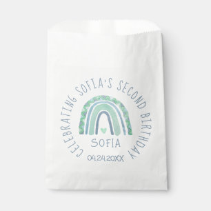 Sacolinha Arco-íris de bico verde-mint e azul