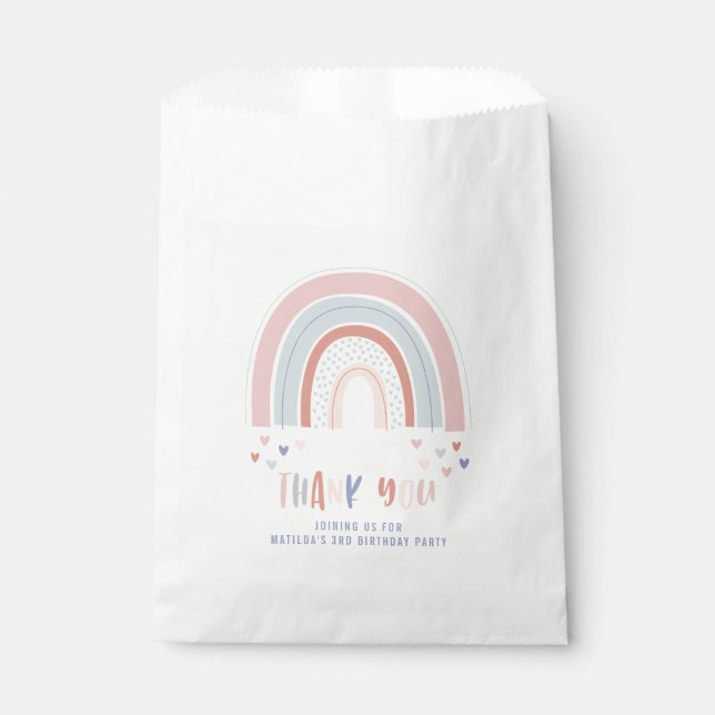 Sacolinha Arco-íris e obrigado cardíaco a favor (Frente)