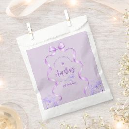 Sacolinha Arco Íris Roxo de Aniversário Qualquer Idade