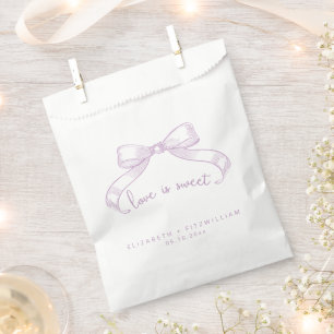 Sacolinha Arco Romântico esboçado Lilac Love é Sweet