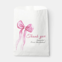 Sacolinha Arco rosa-d-água obrigado festa de aniversário voc