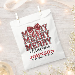 Sacolinha Arco Vermelho Bonito Festa de Natal no Escritório