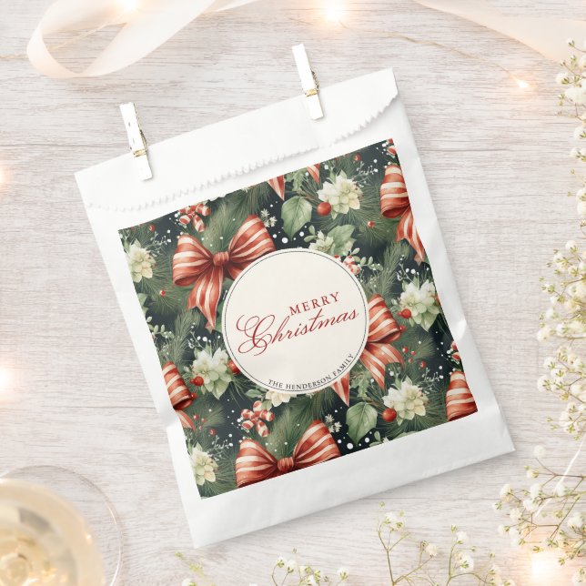 Sacolinha Arcos de doce doce alegre de Natal elegantes, pers (Cortado)